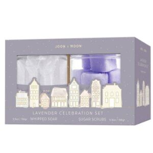 JOON X MOON WHIPPED SOAP & SUGAR CUBE GIFT SET- LAVENDER- 2PC/11OZ-NEW IN BOX